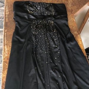 Strapless mini dress